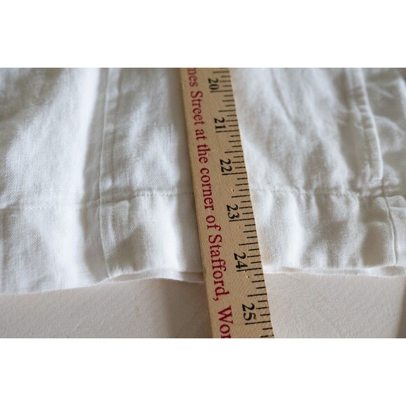 Pure Jill white linen S button down blouse 3/4 sleeve - Picture 7 of 7